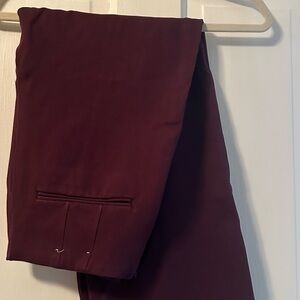 Ann Taylor Red Dress Pants with Tailored Fit